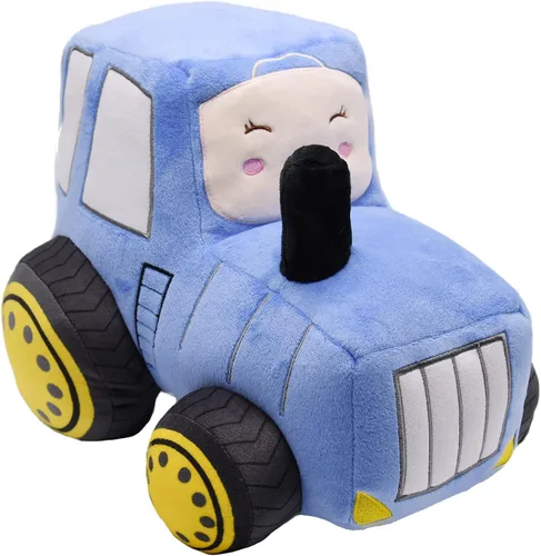 Miniatura 2 de Juguete de peluche de tractor de felpa suave, almohada de peluche súper linda, excelente regalo para niños o fiesta de cumpleaños de 12 pulgadas Azul