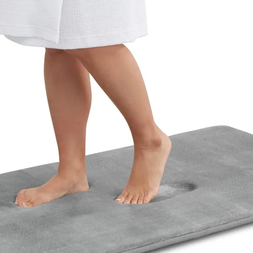 Miniatura 13 de Alfombra de Baño de Espuma Viscoelástica Antideslizante Absorbente Súper Acogedora de Terciopelo para Baño (17 pulgadas X 24 pulgadas, Autumn Glaze)