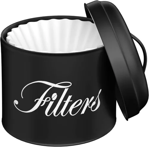 Soporte para Filtro de Café, Contenedor de Almacenamiento de Canasta para Mostrador, Accesorios Pequeños de Bar Negro para Estación de Bar de Café