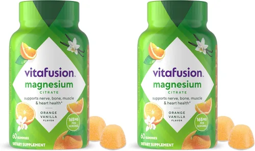 Miniatura 11 de vitafusion Suplemento de gomitas de magnesio, aporta calma a tu rutina vitamínica, sabor cítrico tropical, 60 gomitas