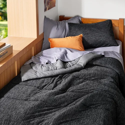 Miniatura 404 de Bedsure Juego de edredón Twin/Twin XL, ropa de cama suave beige para todas las estaciones, juego de cama teñido catiónico, 2 piezas, 1 edredón
