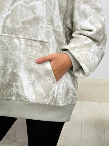Miniatura 249 de Trendy Queen - Sudaderas extragrandes con capucha para mujer, suéteres de manga larga, sin botones, de vellón, de otoño, ropa de invierno