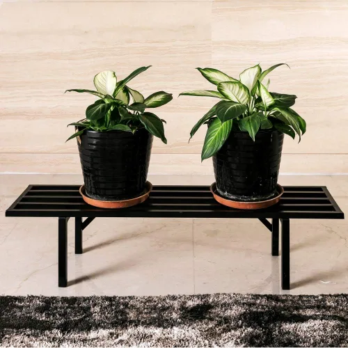 Miniatura 5 de Zhongma Soporte de metal para plantas de un nivel (45.67 pulgadas de largo x 8.66 pulgadas de ancho x 7.9 pulgadas de alto) soporte para plantas