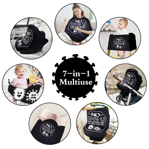 Miniatura 7 de Metplus - Funda para asiento de cochecito de bebé, toldo para carrito, cubierta para lactancia, para sillita de bebé, carro de compra, todo en uno