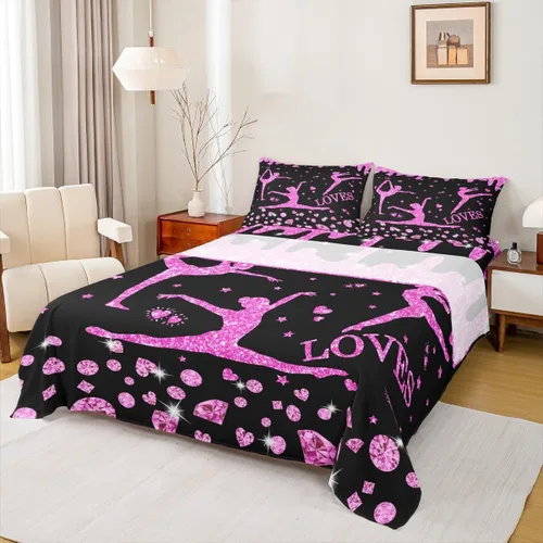 Miniatura 13 de Erosebridal Juego de sábanas de gimnasia para niñas y niños, tamaño individual, juego de sábanas de teñido anudado arcoíris, juego de ropa de cama