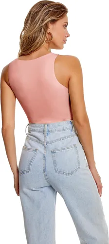 Miniatura 4 de Paquete de 3 camisetas cortas sin mangas con espalda cruzada halter recortadas sexy básica para mujer