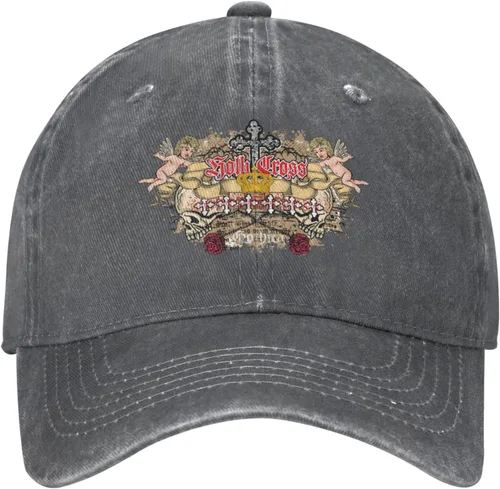 Miniatura 2 de Cowboy Hat Trendy Hats for Man and Women Djustable Four Season Outdoor Baseball Cap of Hell Skull with Angel Deep Heather