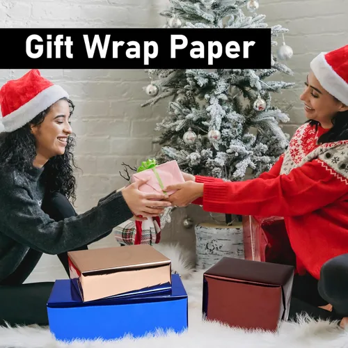 Miniatura 6 de NESCCI Papel de regalo metálico marrón, papel de color sólido, papel de regalo perfecto para bodas, día de San Valentín, cumpleaños, Navidad, baby