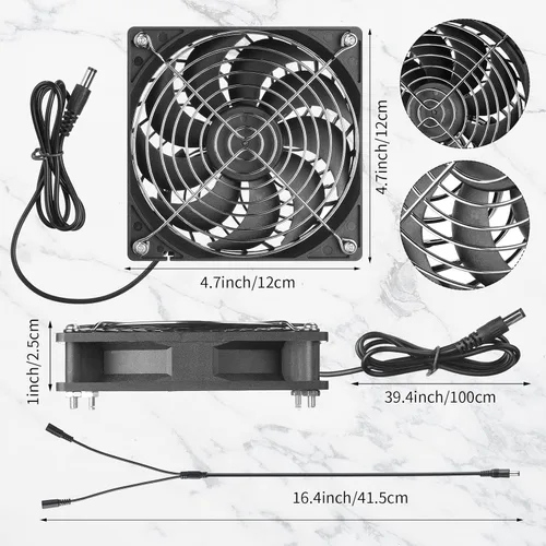 Miniatura 2 de Riakrum Kit de ventilador de escape de panel solar de 20 W y 16 V, USB, portátil, alimentado por energía solar, ventilador de verano al aire libre