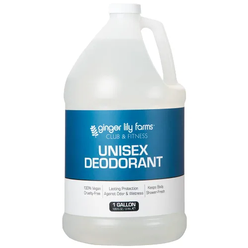 Ginger Lily Farms Club & Fitness - Desodorante unisex en aerosol para vestuarios, 100% vegano y libre de crueldad, aroma fresco, 1 galón (128 onzas