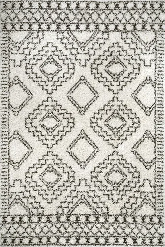 Miniatura 3 de nuLOOM Lacey - Alfombra decorativa geométrica marroquí, 2 x 3, color blanco roto