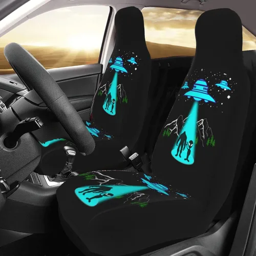 Miniatura 3 de Alien and Bigfoot - Funda de asiento delantero de automóvil para hombres y mujeres, 2 piezas, fundas de asiento automotriz para automóviles, SUV