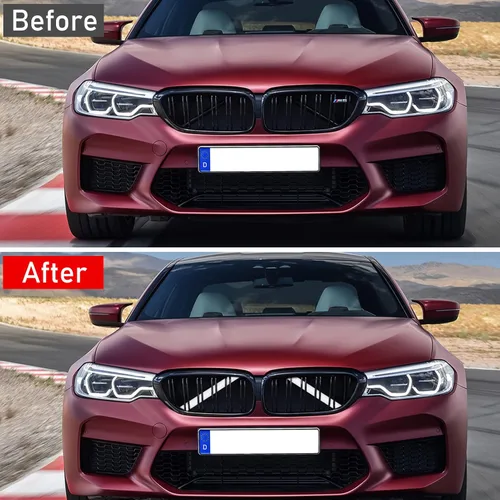 Miniatura 2 de Jaronx Compatible con Cubierta de Soporte en V de BMW, Insertos de Parrilla Frontal Cubiertas de Moldura de Soporte en V Compatibles con BMW