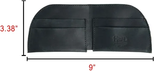 Miniatura 6 de Hide Drink Cartera plegable de cuero con bolsillo frontal capacidad para hasta 4 tarjetas más billetes planos organizador de efectivo accesorios