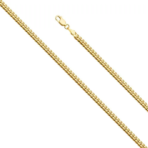 Miniatura 3 de Wellingsale 14K Solid Gold Miami Cuban Link Curb Chains (Select Options)