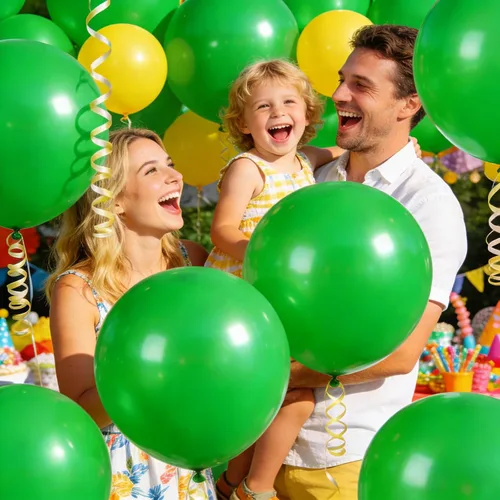 Miniatura 7 de 32 globos verdes grandes de 18 pulgadas, globos redondos de látex grandes para decoración de cumpleaños y bodas (verde oscuro)