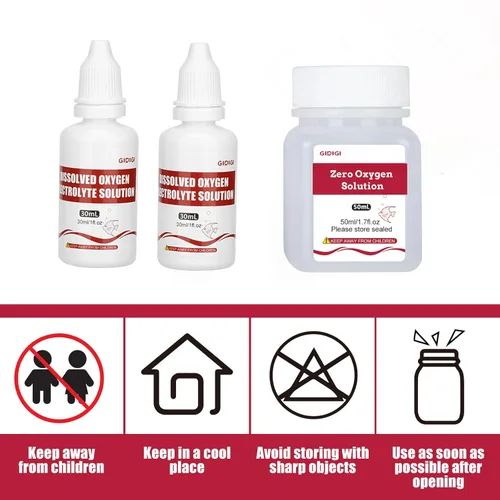 Miniatura 6 de Accesorios para medidor de oxígeno disuelto, solución de calibración para medidor de oxígeno disuelto solución electrolítica solución de membrana
