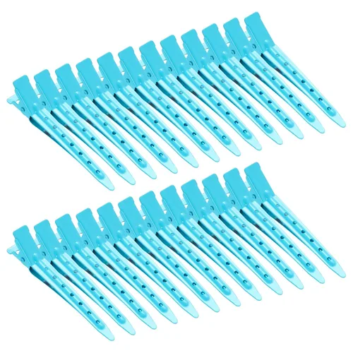 Miniatura 22 de 24 Paquetes de Pinzas Pico de Pato, Bantoye 2.75 Pulgadas Pinzas de Cocodrilo Rizadoras de Metal Antioxidante con Agujeros para Peinado del Cabello