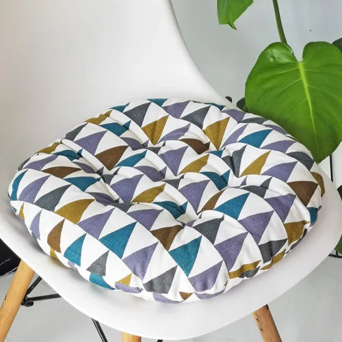 Miniatura 22 de vctops Cojín redondo suave bohemio para silla de jardín, patio, hogar, cocina, oficina, asiento, cojín de 16 pulgadas de diámetro Towel