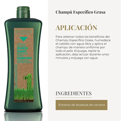 Miniatura 4 de Salerm Cosmetics Biokera Natura Champú Grasa Específica – 33.8 fl oz