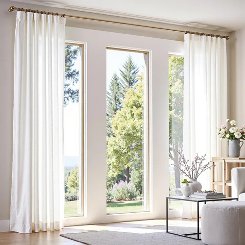 Miniatura 16 de JINCHAN Cortinas de mezcla de lino de 84 pulgadas de largo, 2 paneles para dormitorio y sala de estar, cortinas de campo con filtro de luz de 50