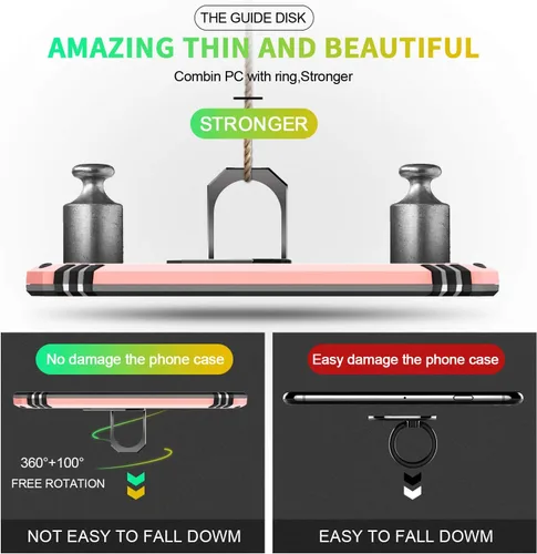 Miniatura 6 de Gritup Funda compatible con iPhone 6/6S/7/8 Plus con protector de pantalla HD, grado militar, a prueba de golpes, con anillo magnético para iPhone