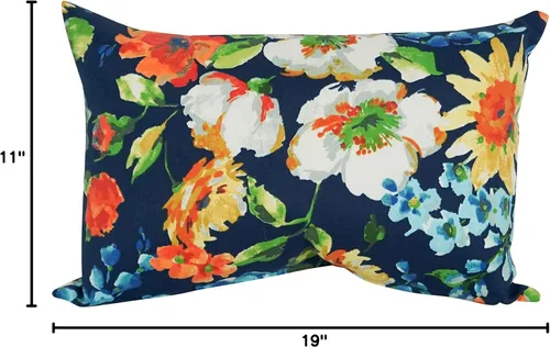 Miniatura 3 de Blazing Needles Almohada rectangular para interiores y exteriores, 19 x 11 pulgadas, Alfinia Fresco Caspian, 2