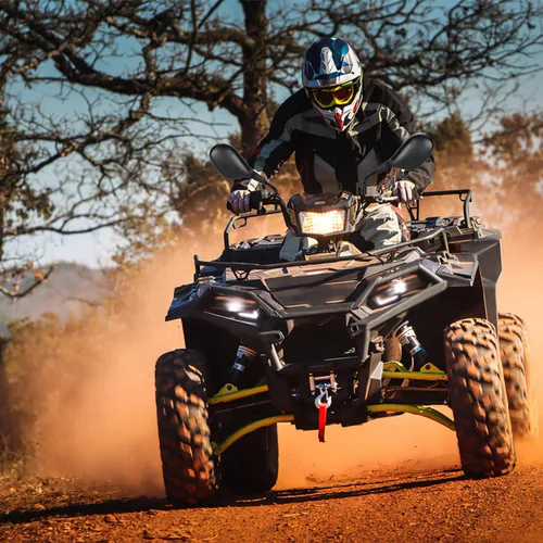Miniatura 9 de Frokom Espejos para Motocicleta, Espejos ATV con pivote esférico de 360 grados y soporte de manillar de 7/8 pulgadas para moto de nieve, scooter