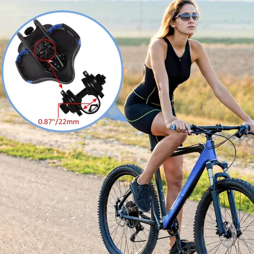 Miniatura 6 de Asiento de bicicleta con respaldo – Sillín de bicicleta de gran tamaño con soporte de espalda, asiento ancho acolchado de poliuretano