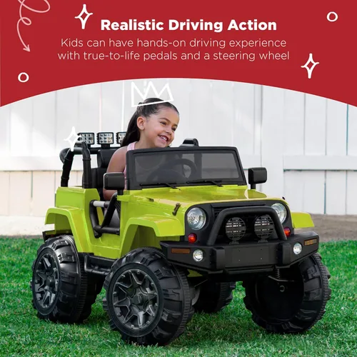 Miniatura 2 de Best Choice Products Camión de paseo para niños de 12 V, auto de juguete a batería con suspensión de resorte, control remoto, 3 velocidades, luces