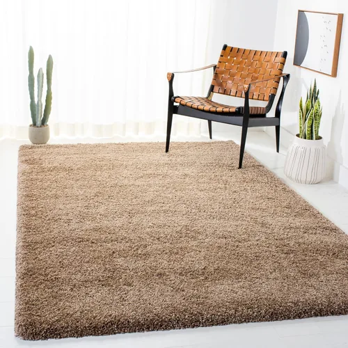 Miniatura 143 de SAFAVIEH Accent Rug 2'x3' - Milan Shag Collection - Modern Design, Dark Beige, Ultra Plush Thick Pile, Ideal for Bedroom, Nursery, Living Room
