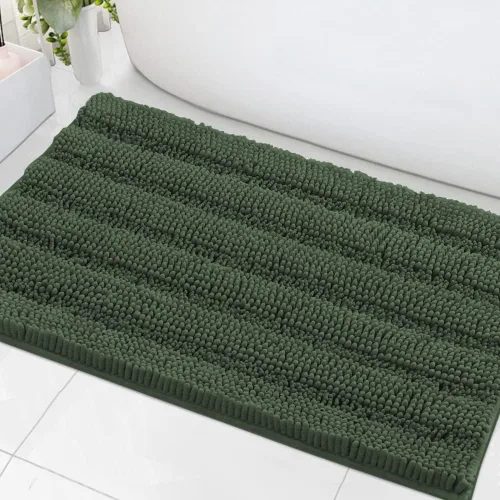 Miniatura 40 de H.VERSAILTEX - Alfombras de baño, juego de 2 piezas, alfombra de contorno para baño, juego de alfombras para inodoro, alfombra antideslizante