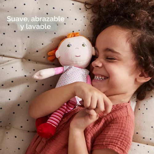 Miniatura 8 de HABA Snug-up Roya - Muñeca suave con pelo rojo y cara bordada, muñeca lavable