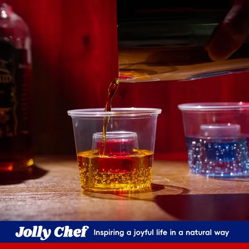 Miniatura 5 de JOLLY CHEF 100 vasos de bombardero desechables, vasos de plástico transparente de 4 onzas, altamente duraderos y reutilizables, perfectos para tomas