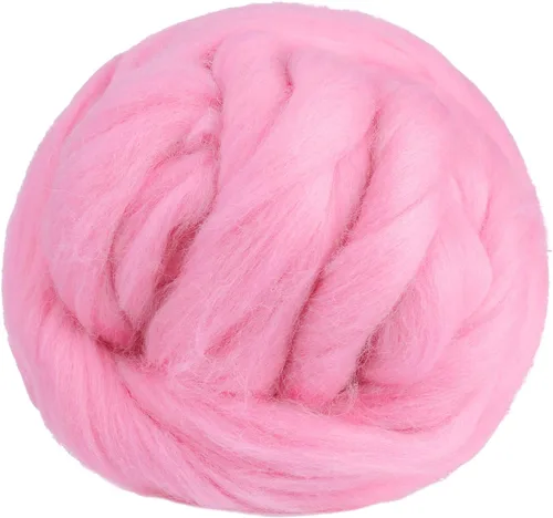 3.53 oz Mecha de Lana, Fibra de Lana Peinada, Suministros para Fieltro con Aguja, Lanas Puras, Hilo Grueso, Lanas para Hilado para Fieltro con Aguja