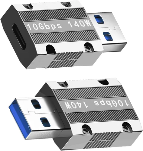 Miniatura 7 de Adaptador USB C hembra a USB macho de 10 Gbps, aleación de zinc tipo C a USB A adaptador de transferencia de datos de alta velocidad, USB 3.1 tipo C