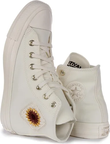 Miniatura 4 de Converse Chuck Taylor All Star Festival - Tenis de ganchillo para mujer, color blanco