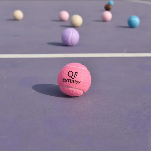Miniatura 9 de Pelotas de tenis rosas, paquete de 3 unidades, adecuadas para principiantes, entrenamiento, partidos y sesiones de práctica, lata individual (rosa)