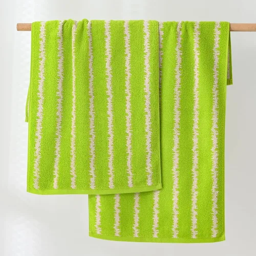 Miniatura 2 de YiLUOMO Toalla de mano verde moderna con diseño de ondas, súper suave, 100% algodón, altamente absorbente, toallas de mano para baño, 13 x 29