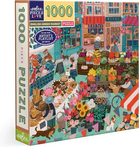 Miniatura 9 de eeBoo Rompecabezas de 1000 piezas, rompecabezas de boticario antiguo para adultos, cuadrado de 23 x 23 pulgadas, fabricado con tablero reciclado