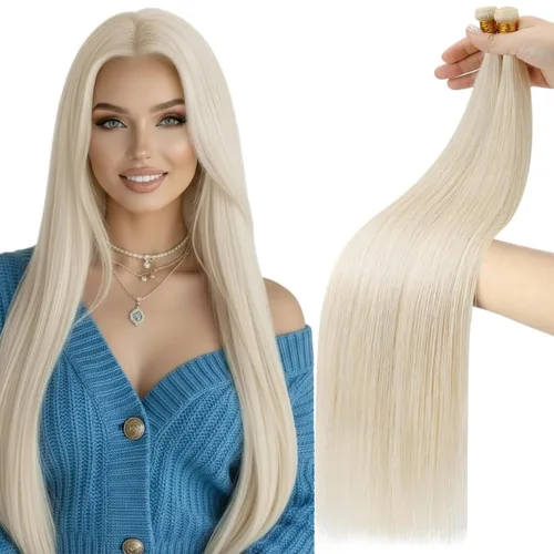 Miniatura 45 de Moresoo - Extensiones de cabello humano real cosidas, Remy, lacio, doble trama, color negro jet, 14 pulgadas, 3.53 onzas