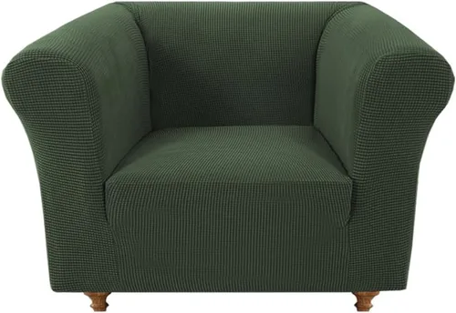 Miniatura 21 de Funda elástica Chesterfield para sofá, funda de tela jacquard para sofá biplaza de 2 cojines, protector de muebles antideslizante resistente a