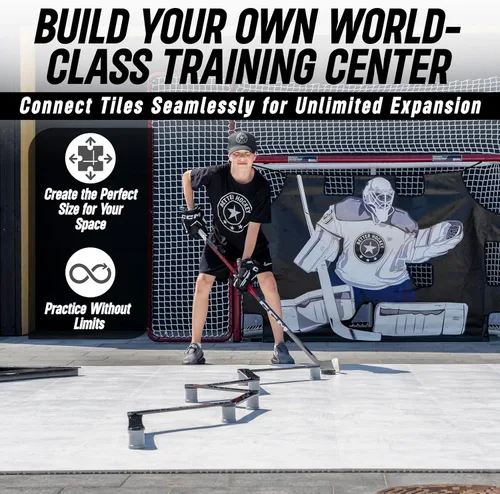 Miniatura 4 de Better Hockey Extreme Dryland Flooring Tiles - Synthetic Ice Panels for Hockey, Professional Quality Training Aid for Shooting, Passing and