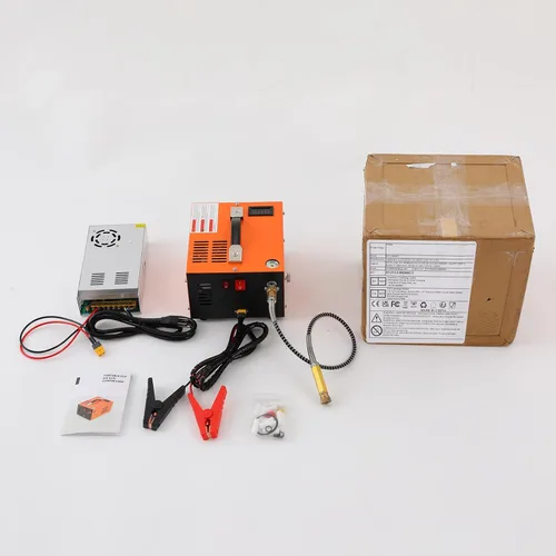 Miniatura 8 de Compresor de aire PCP, compresor de pistola de aire PCP portátil de 300 W con pantalla LED, bomba de compresor de tanque de paintball/buceo, máx.