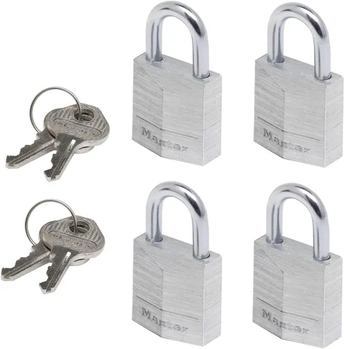 Miniatura 6 de Master Lock Candado, cerradura de cuerpo de aluminio sólido, Negro -, Cerradura de equipaje