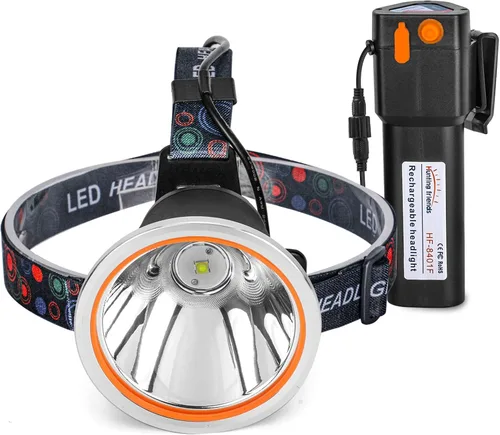 Miniatura 7 de Linterna de cabeza LED recargable súper brillante – Linterna de cabeza portátil impermeable de alta potencia, 3 modos de iluminación ajustables