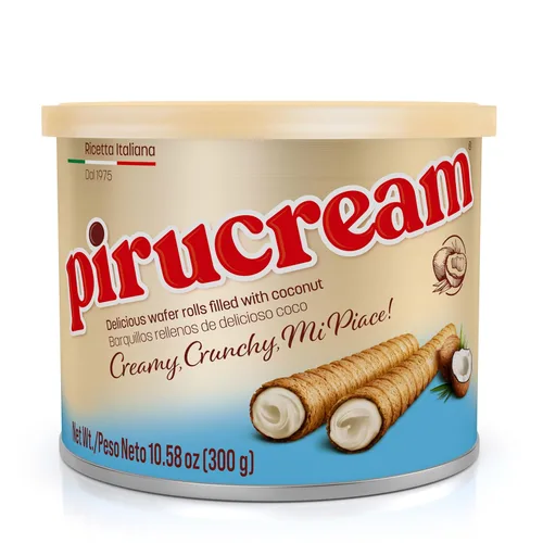 Miniatura 11 de Pirucream Obleas enrolladas con avellana de chocolate, alcalina orgánica 100% cacao, sin grasas trans, conservantes, colorantes o aditivos y sin