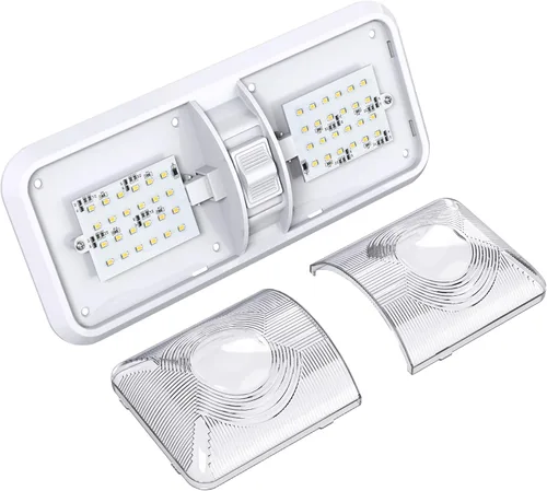 Miniatura 8 de Aplique de luz LED para techo de RV con doble cúpula y interruptor de encendido/apagado para iluminación interior de coche/RV/remolque/camper/barco
