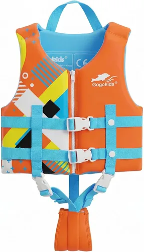 Miniatura 12 de Gogokids Chaleco de natación para niños pequeños, chaleco de natación de alta calidad para niños de 30-40-50-60-70-80 libras, flotadores para niños