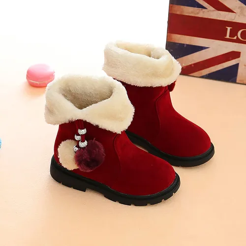 Miniatura 5 de Toddler Kids Snow Boots Booties Baby Girls Princess Shoes Non-Slip Girl's Fleece Lining Footwear Winter Warm Prewalker